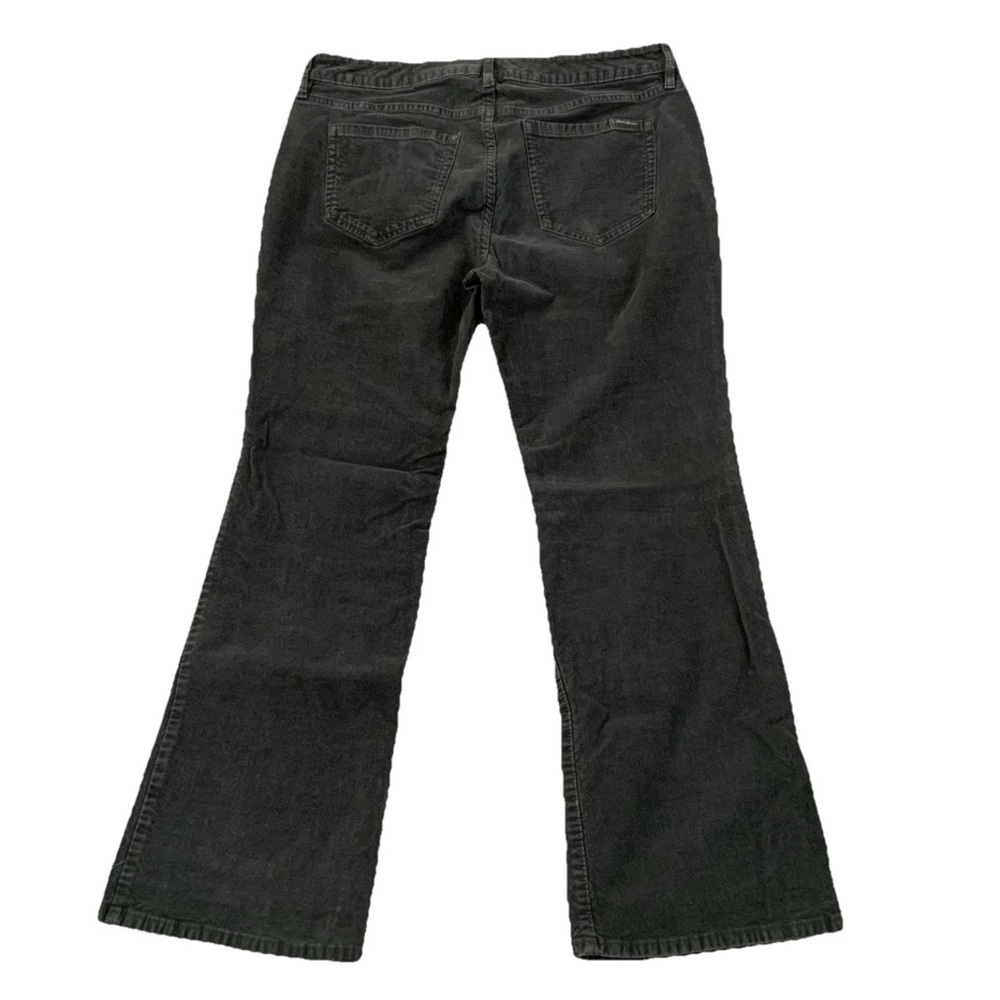 Eddie Bauer Corduroy Pants Curvy Fit Bootcut Women 10P Gray 32X28 Stretch